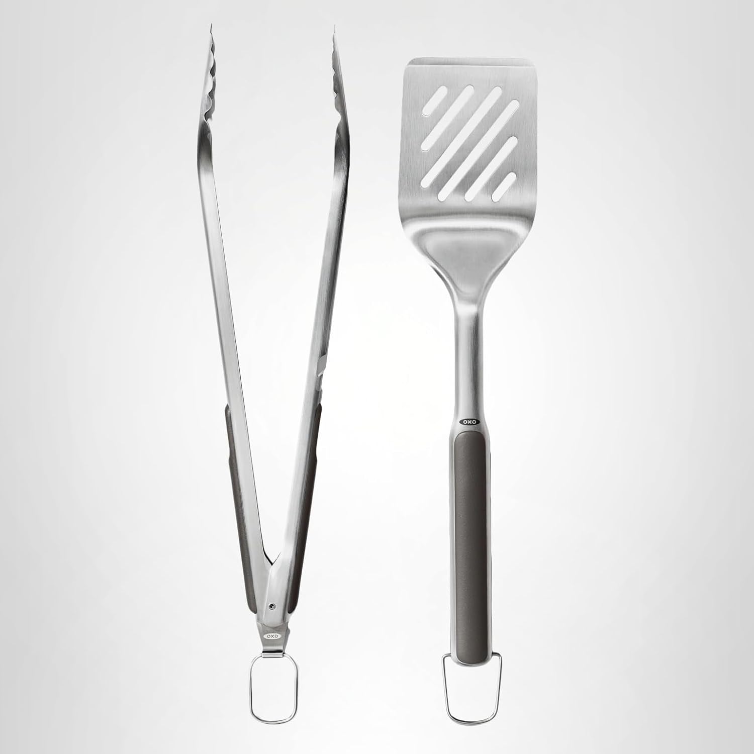Grill tongs and spatula.