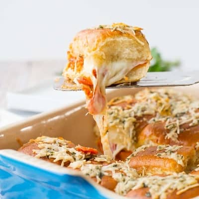 cheesy pizza slider