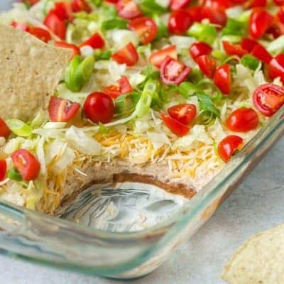 7 layer dip in a glass pan