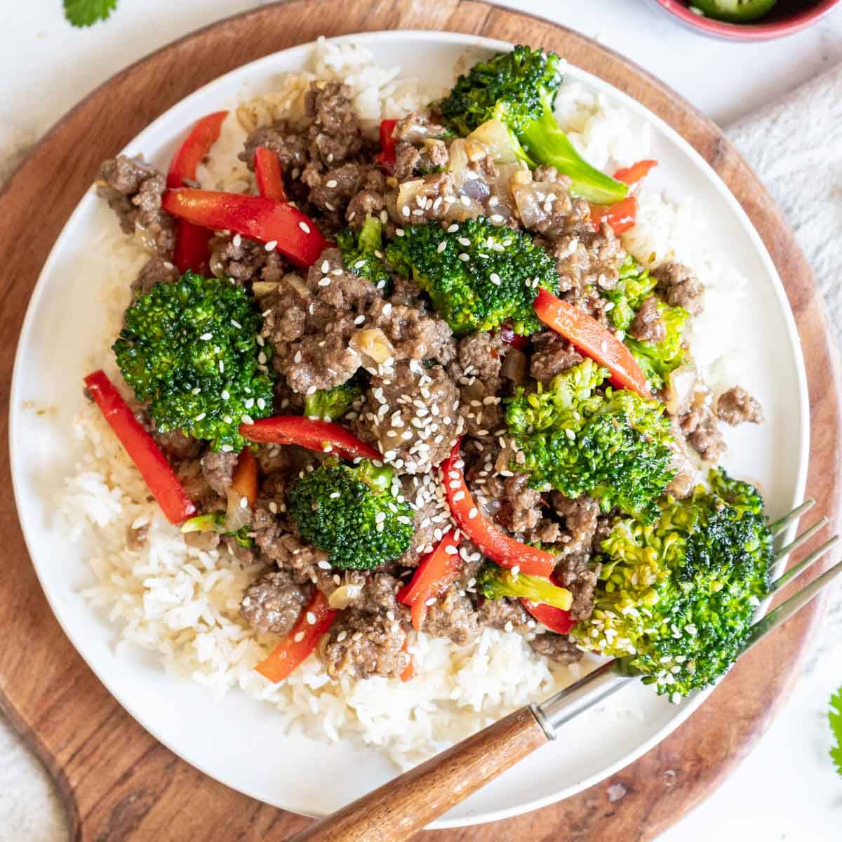 beef and broccoli. 