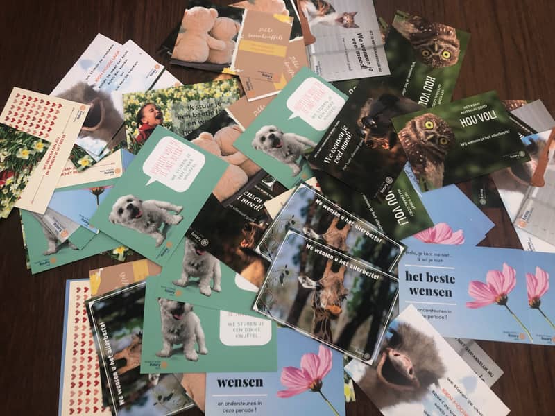 Kaartjes voor rusthuizen