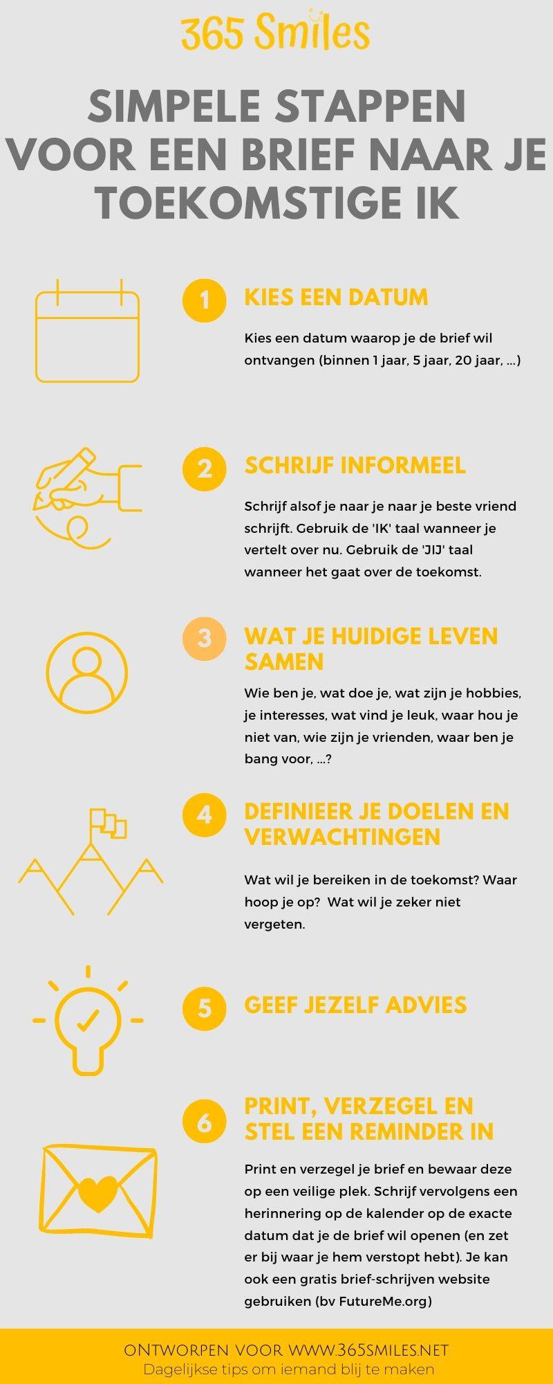 Stappenplan om naar je toekomstige zelf te schrijven 