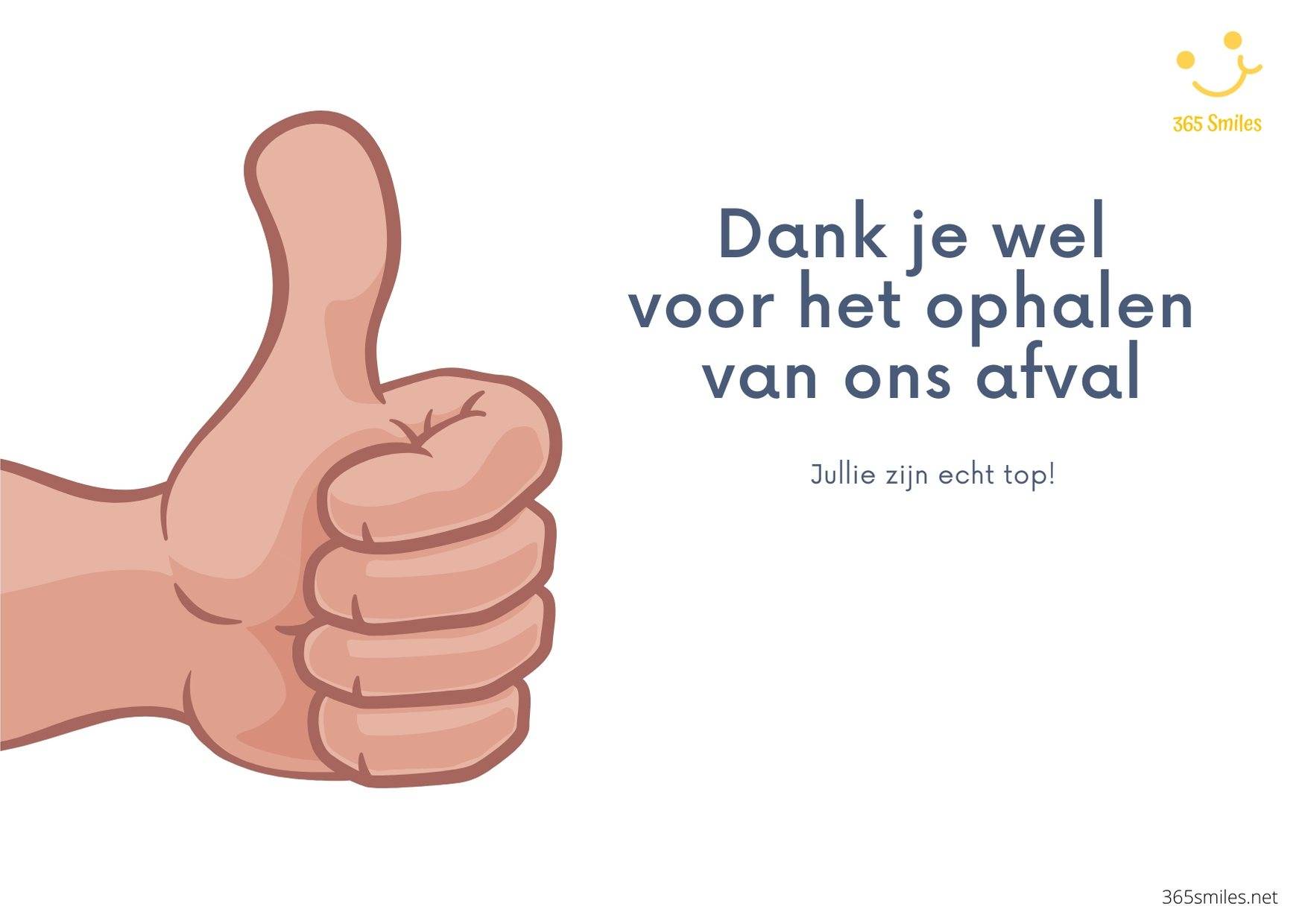 Kaartje voor vuilnisophalers