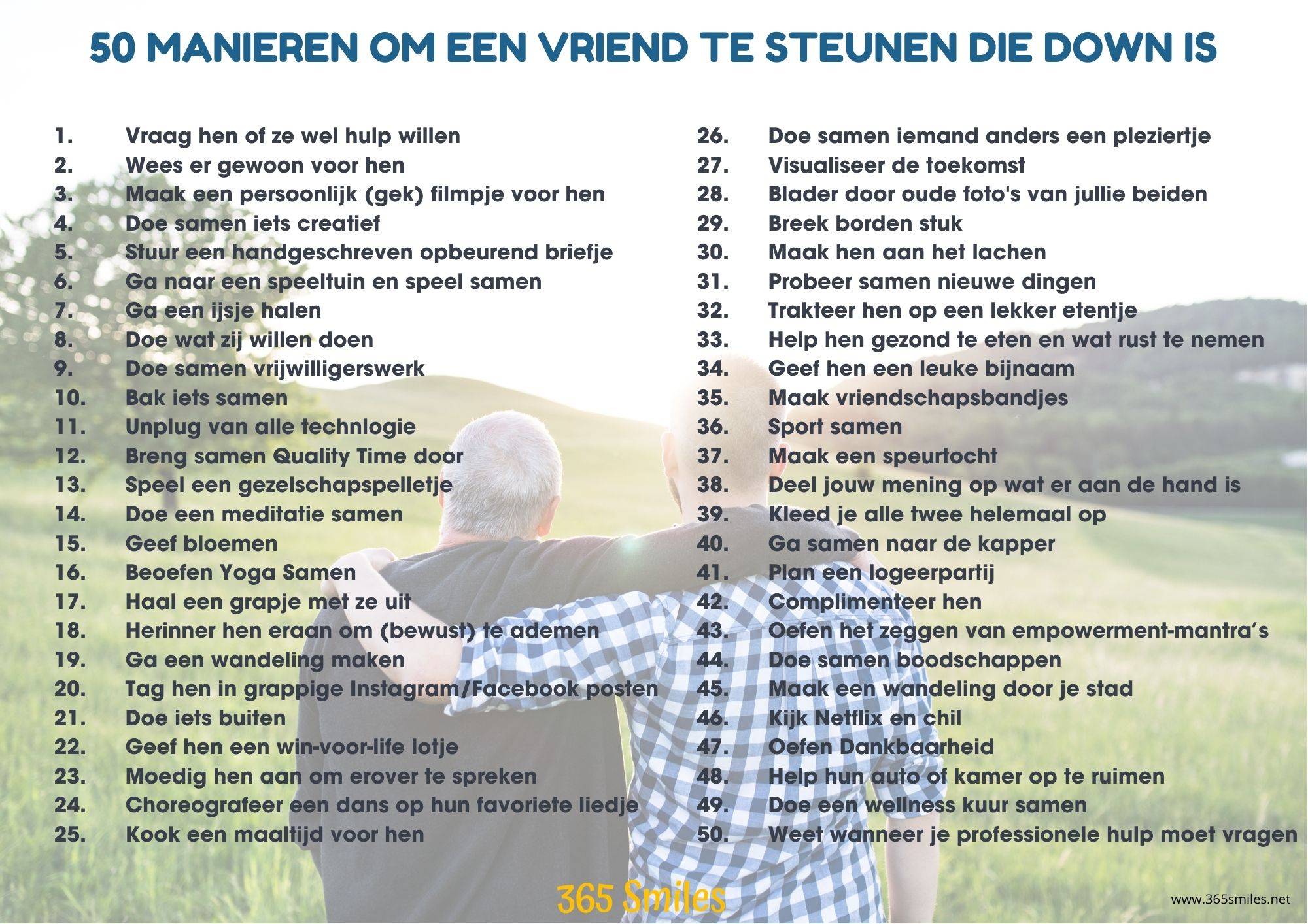 50 manieren om een vriend te ondersteunen