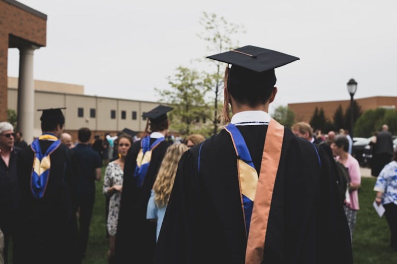 students graduating