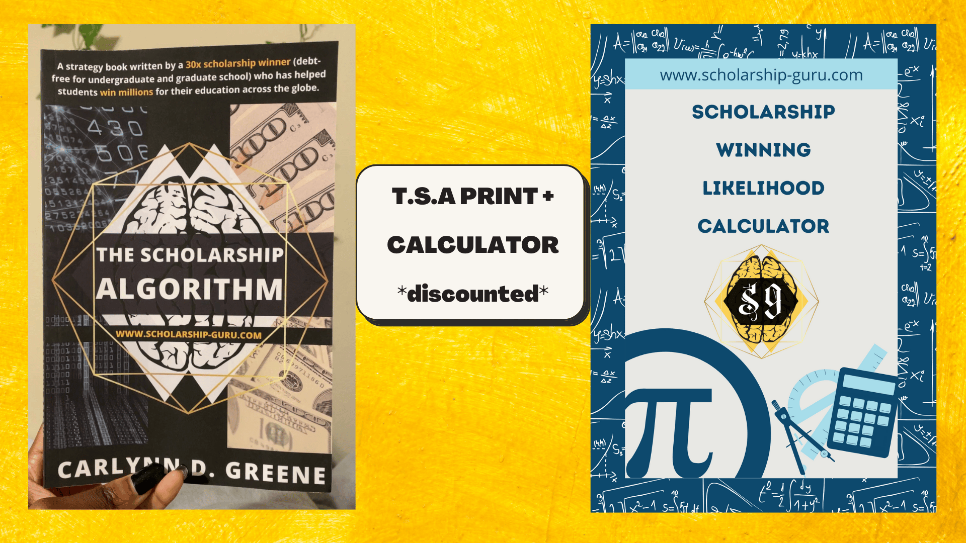 The Scholarship Algorithm paperback book + calculator