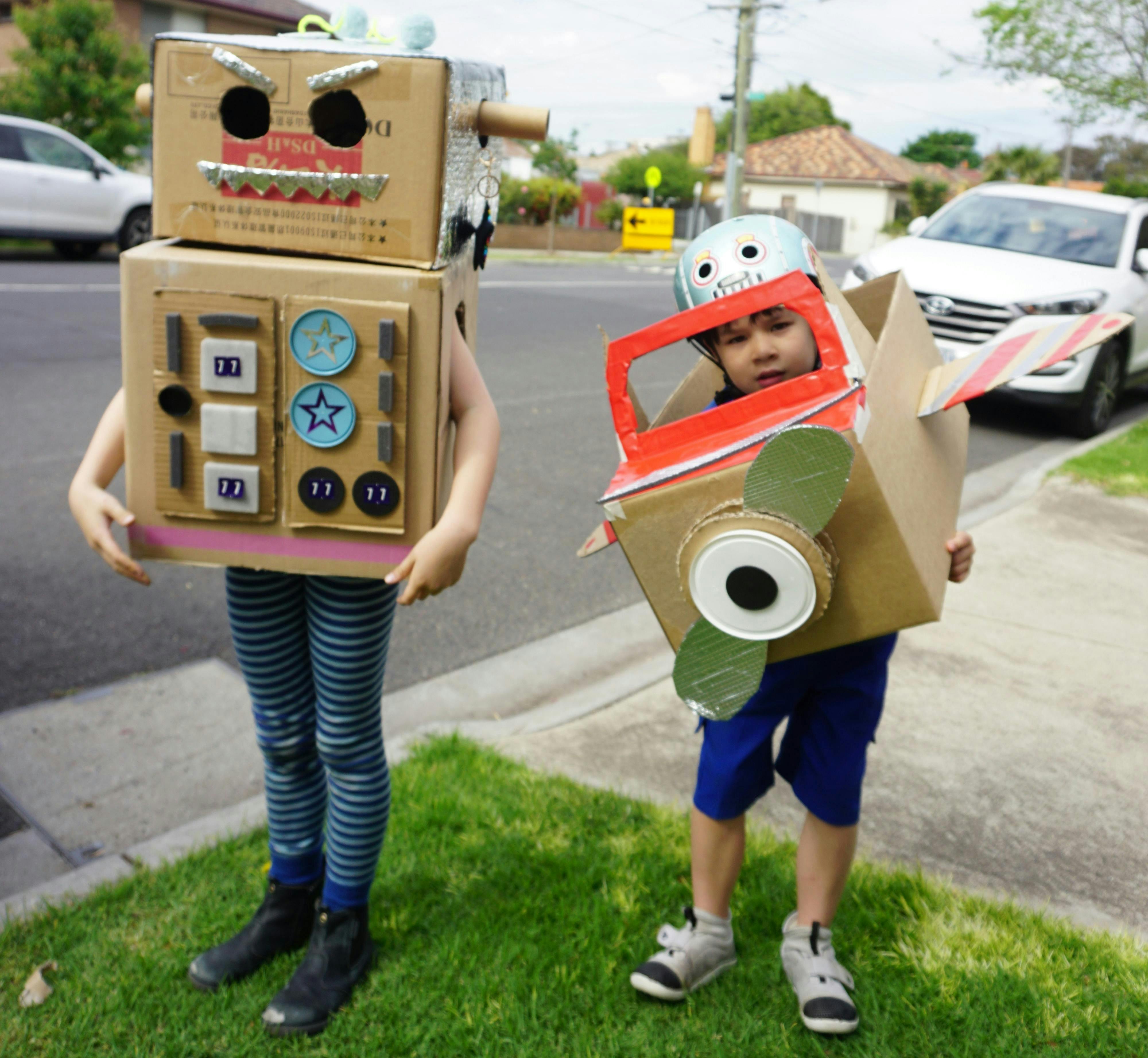 Joyce's kids in their Halloween costumes