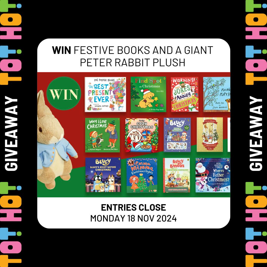 WIN Festive Books + A Giant Peter Rabbit Plush