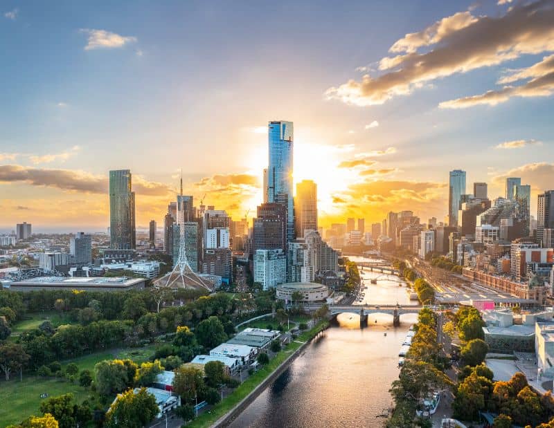 Melbourne Skydeck aerial view