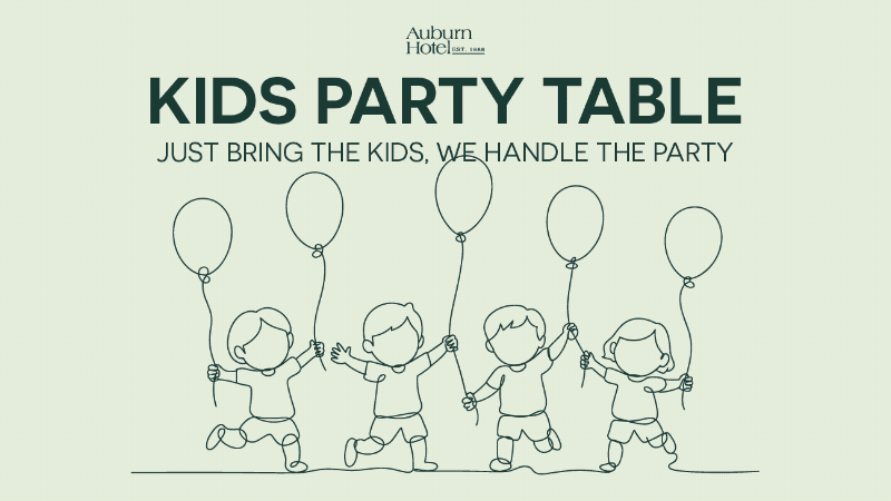 The Auburn Hotel Kids Party Tables