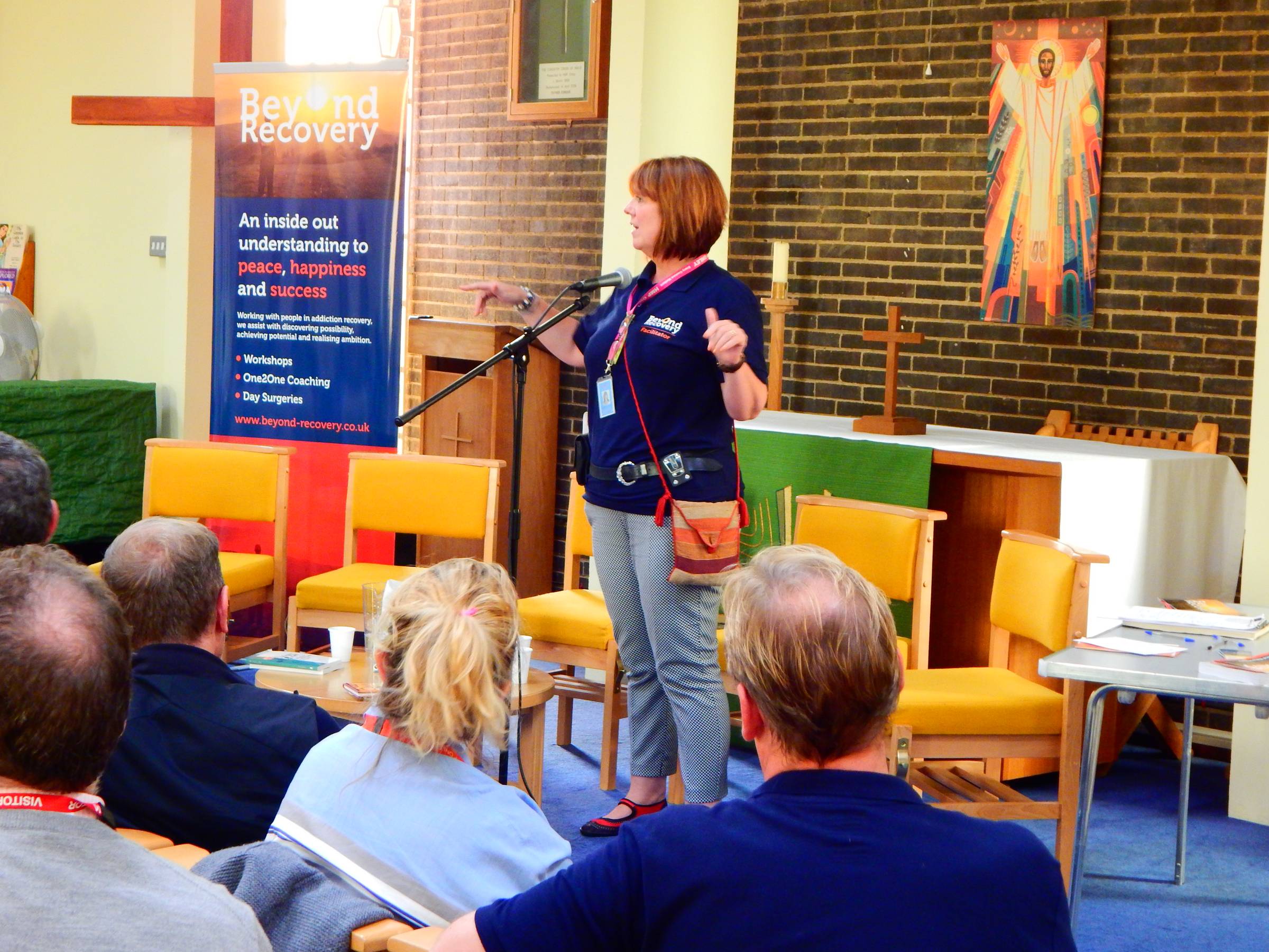 MamaJ in the chapel at HMP Onley kicking off the Mind Behind Bars seminar