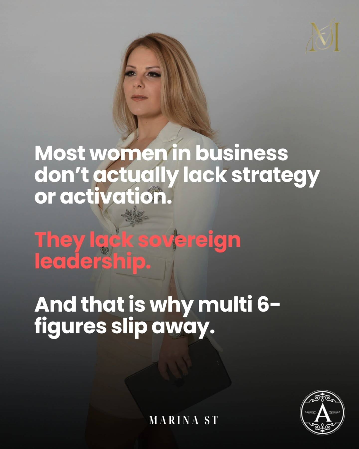 The leadership that actually 3x’s your income has nothing to do with adding more or more content.

It’s about:

✨ Making one sovereign decision that changes the way you operate forever

✨ Refusing to leak time, money, and energy into clients or strategies that don’t align

✨ Protecting your boundaries so your business compounds instead of draining you

✨ Leading with certainty even when results waver — because that’s where authority is built

When you shift into this kind of leadership, scaling stops being a fight.

You move from chasing clients… to creating a buying culture.

From emotional decisions… to strategic moves that lock in recurring income.

From “coach who’s busy” … to CEO whose business is irresistible and inevitable.

That’s the difference between holding on to 20K months and breaking through to 50K+ 100K months recurring.