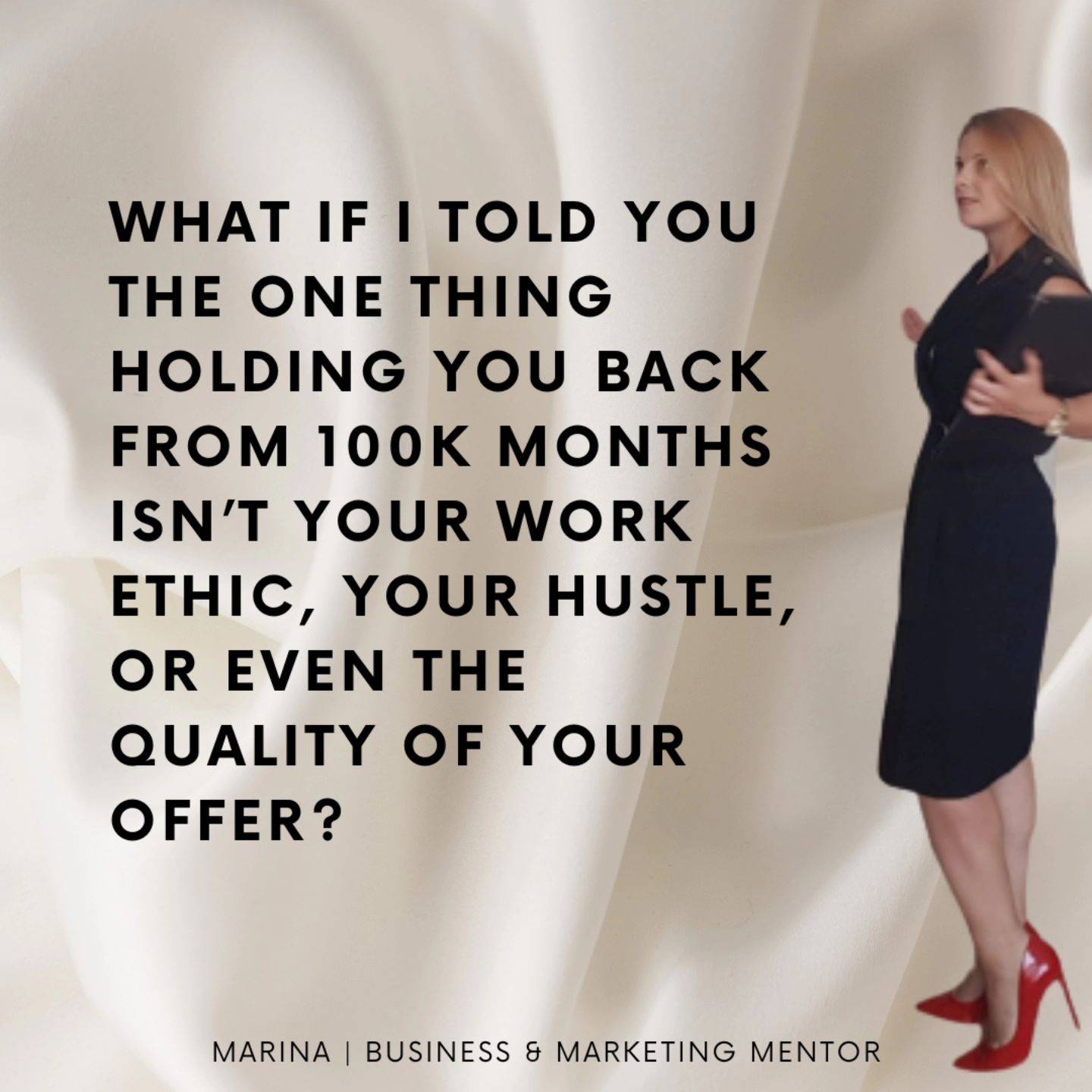 When you hire me to fix your sales system:

1️⃣You attract premium clients effortlessly. Your messaging will position you as the go-to expert, pulling in buyers who are ready to invest in high-ticket offers.

2️⃣Your sales system works 24/7. While you sleep, your funnel will guide ideal clients from interest to conversion, handling follow-ups, upsells, and client onboarding seamlessly.

3️⃣You scale smarter, not harder. No more endless hustle or burnout—your business will grow on autopilot, allowing you to work LESS while earning MORE.

🏦You will experience my *7-Figure High-Converting Sales Engine* that will transform the way you do business:

➡️You’ll wake up to sales notifications. With my Set & Relax Funnels, your leads will be nurtured and converted automatically—no more late nights chasing clients or stressing over inconsistent months.

➡️Your average cart value will multiply. My Cart Value Catalyst will ensure each client brings 2-3X more revenue, effortlessly increasing your income without adding more work.

➡️You’ll finally have time to focus on scaling. With systems handling your sales, you can shift your energy to the big-picture strategy that drives $100K months.

I know how hard you’re working right now, and I know how frustrating it is to feel like you’re doing everything but still not breaking through. The sooner you do it, the faster the scaling will be (this systems will 2x your sales at any stage). 

I have been there and it wasn’t until I shifted my demeanor from manual to automated sales system. 

The problem isn’t your effort—it’s the sales system you operate within.

Let me help you shift that. DM me “SCALE” if you’re ready to stop hustling and build a business that scales while you sleep.

P. S. What would it feel like to wake up knowing your business made money for you overnight? Let me know below—I’d love to help you make that a reality!"