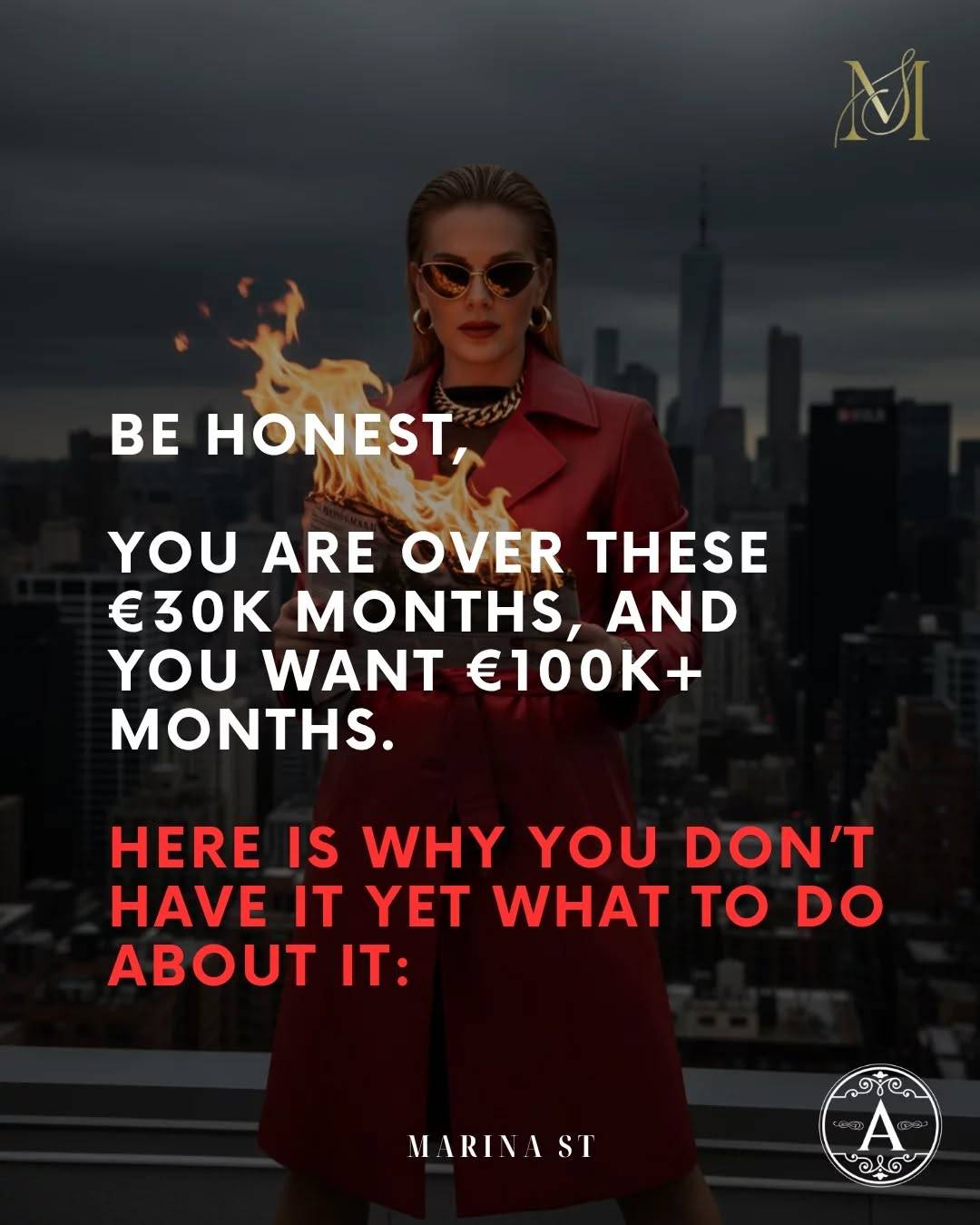 If you want to start making €100K months in a way that feels grounded, predictable, and repeatable, DM me for a real talk. 

We’ll choose Mastermind vs. 1:1 based on your current structure and speed of scaling.