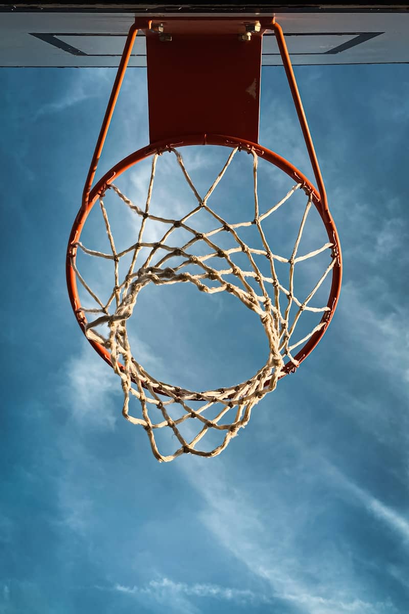 a basketball hoop with a net