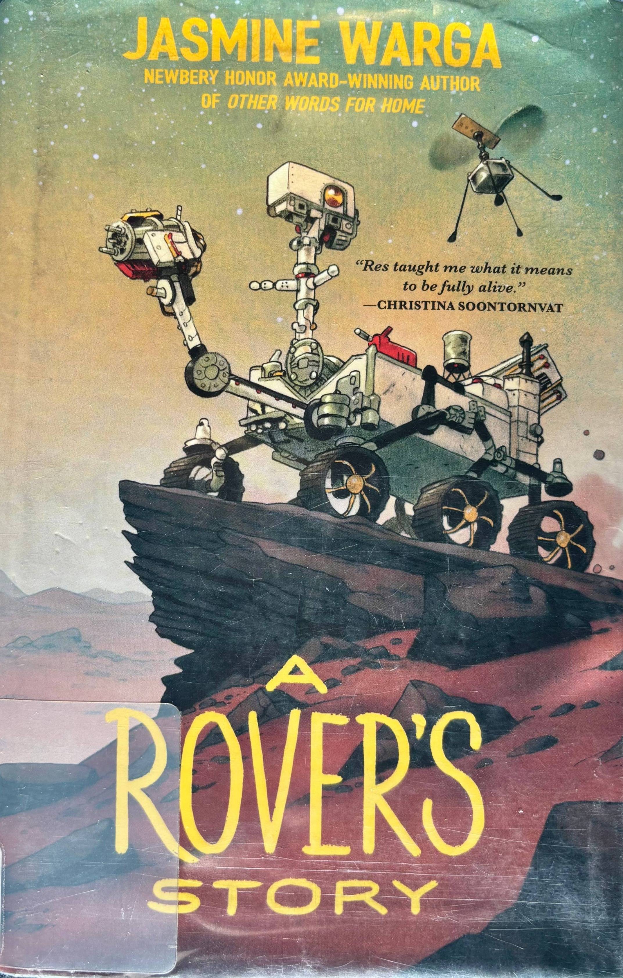 A photo of the cover of the book "A Rover's Story" by Jasmine Warga 