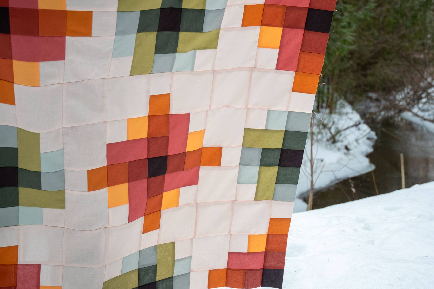 Terracotta Thyme Granny Cabin Quilt Kit