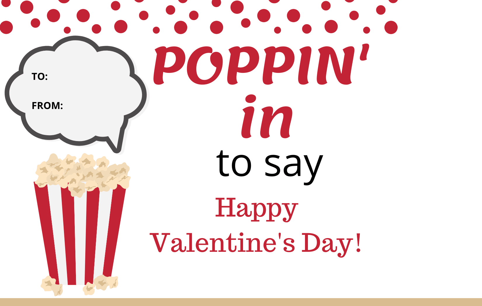 Popcorn Valentine's Day Cards