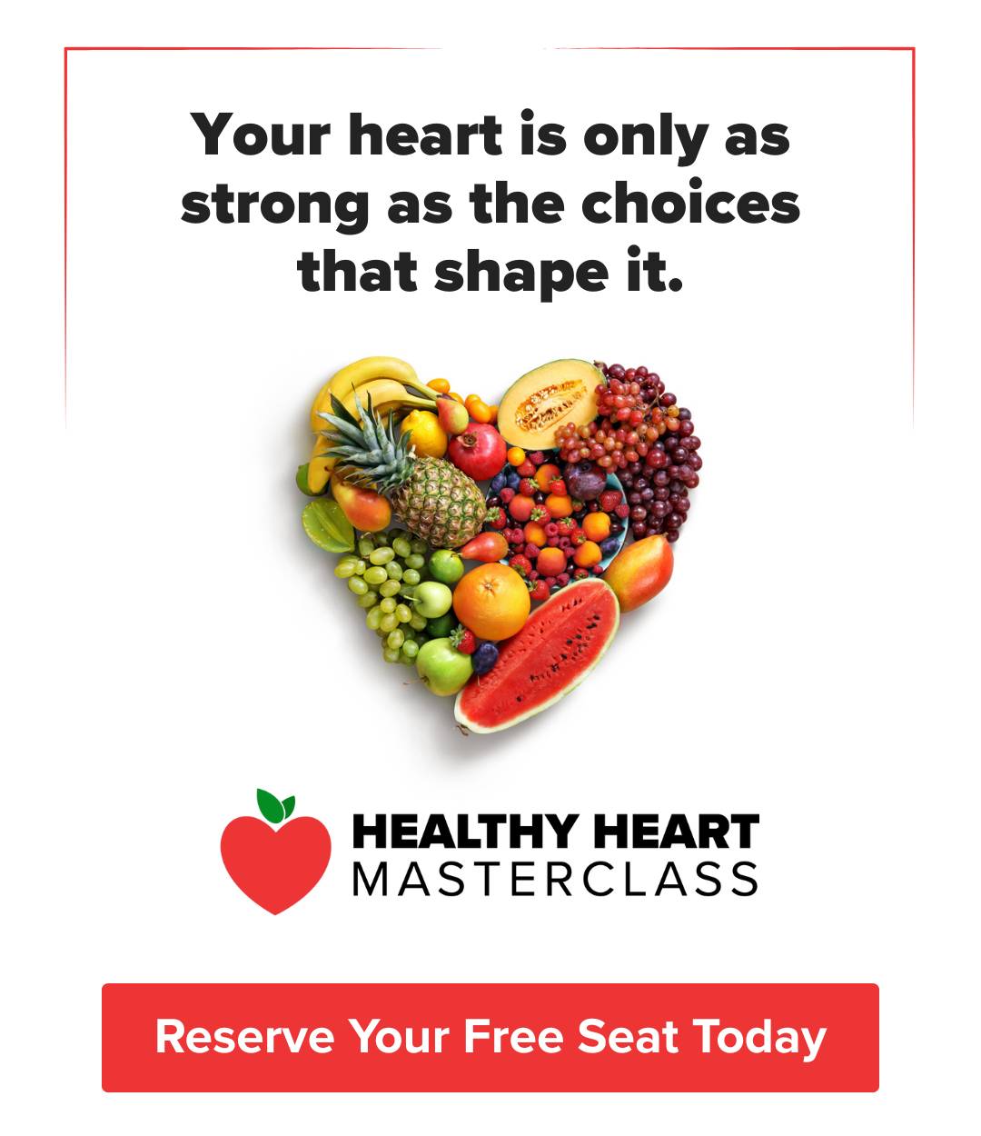 Promotion for Healthy Heart Masterclass.