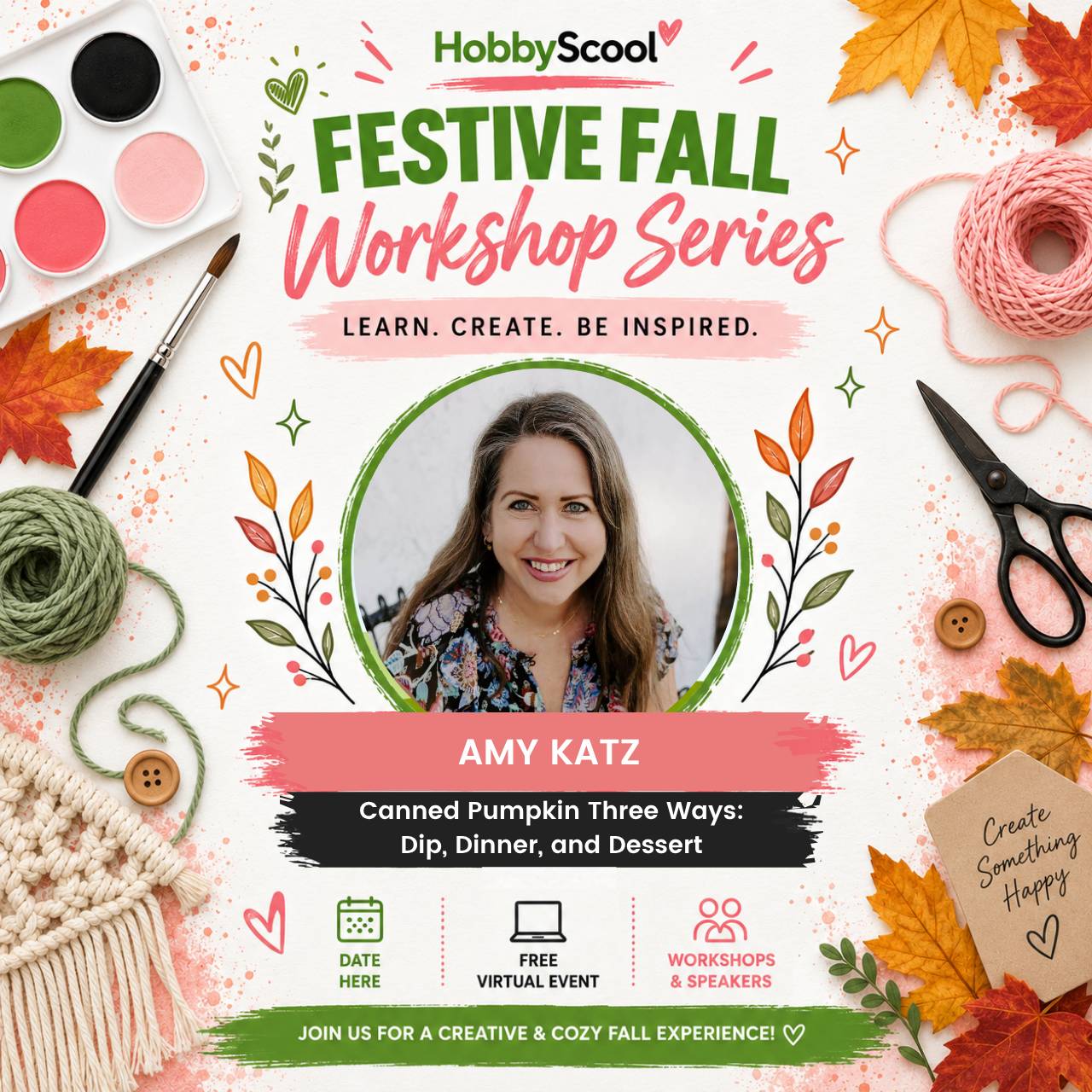 Promo for the Festive Fall Workshop Series.