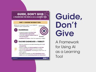 Guide, Don't Give: A Framework for Using AI as a Learning Tool