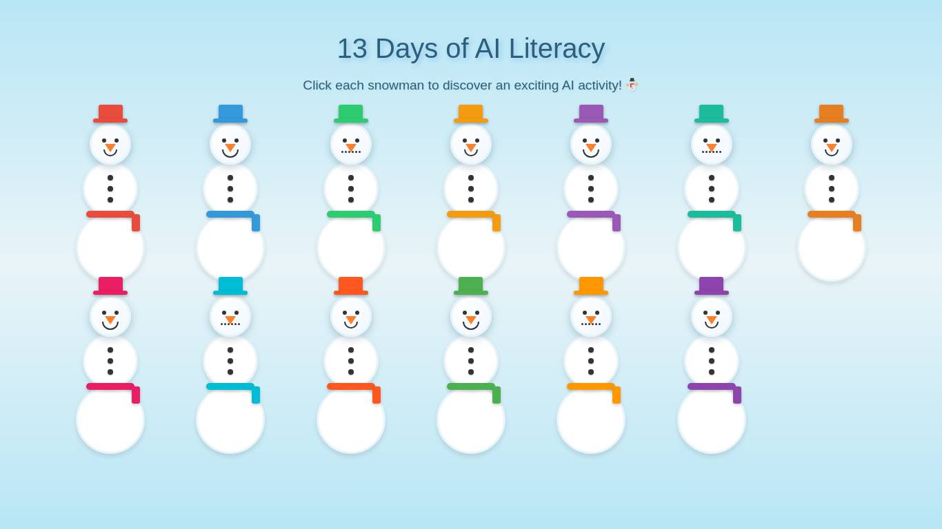 13 Days of AI Literacy Advent Calendar