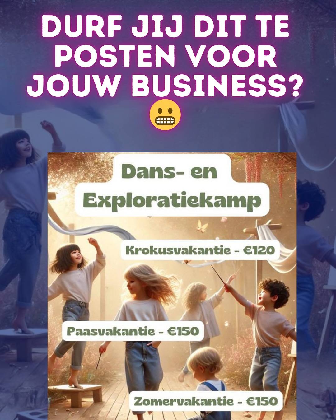 Ik wil allerminst oordelen… We’ve all been there 😉 
- Er is te weinig tijd.
- Het is een extraatje.
- Het moet snel af zijn. 
- Er is geen budget. 

AI to the rescue, toch? 🦸
Goh… 😅

Halve gezichten. Een misvormd hakvoetje. Zwarte ogen. Een foto die eerder wegloopt van je merk dan erachter staat.

Dit is wat er gebeurt als je AI gebruikt zonder te weten hoe het écht werkt. Goed van ver, maar ver van goed. En dat geldt ook voor teksten, social posts en meer 😬

Elke dag kan ik screenshots trekken van artikels of posts die door AI geschreven zijn. Daar knap ik onmiddellijk op af. Jouw merkidentiteit is namelijk waarom mensen jouw werk willen, niet dat van een ander! 

Slechte AI? Is de service dan ook halfslachtig? En de producten van gebrekkige kwaliteit? 

Tegelijk kan AI ons zóveel geven 🙌 Ik wil dat je dat benut! Hoe dan? 

👉 Veilig
👉 Efficiënt
👉 Verantwoord

Vertel eens, zou jij je kind op kamp sturen met deze zombiemonstertjes? 😉

❌ Slechte AI = slechte eerste indruk.
❌ Slechte indruk = verlies van vertrouwen (en klanten).

Wat was jouw grootste AI-blunder? Deel ‘m hieronder, ik ben benieuwd! 👇