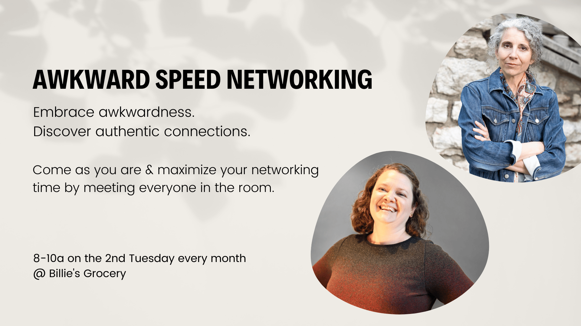 Awkward Speed Networking info & host pics