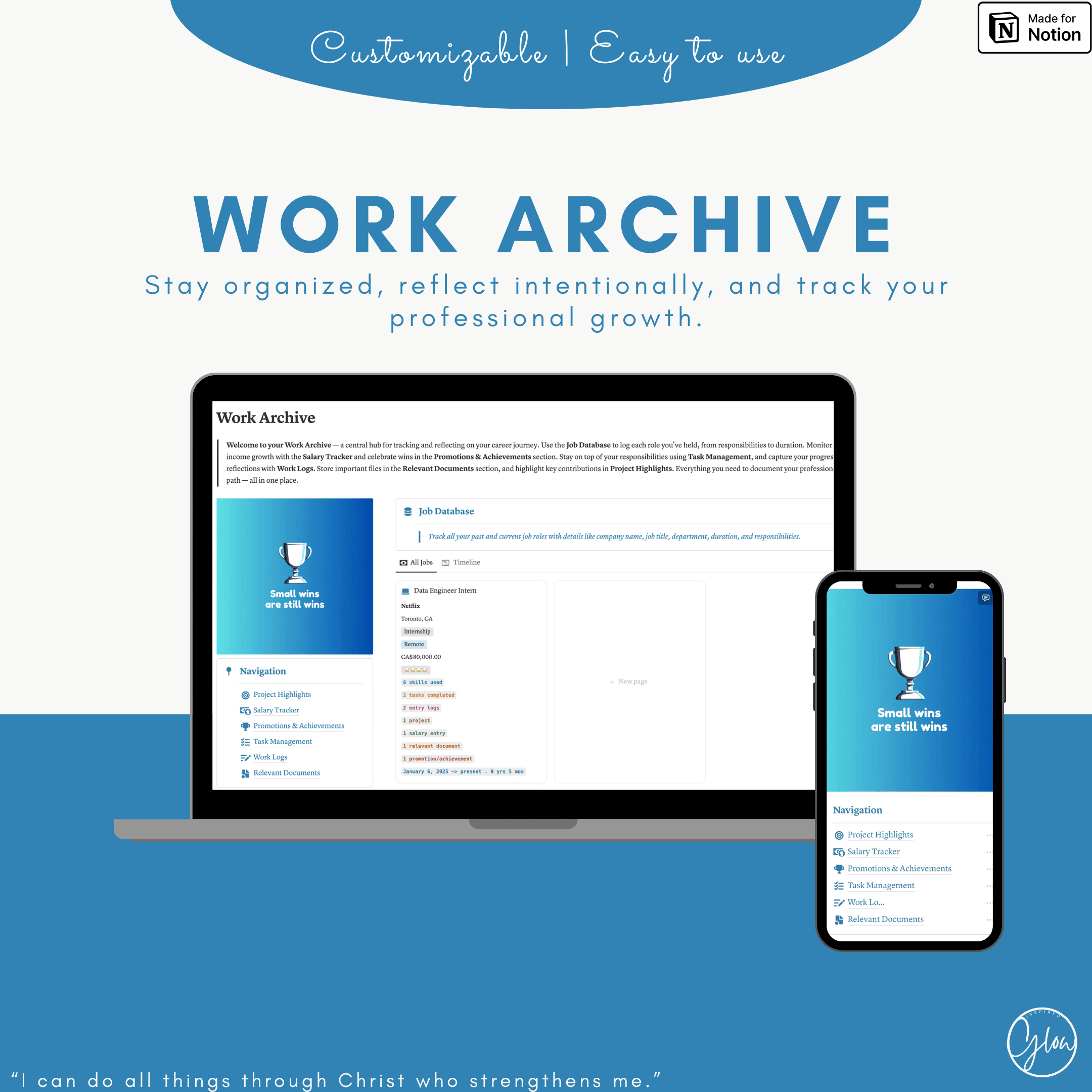 Work Archive Notion Template - Track Your Professional Journey