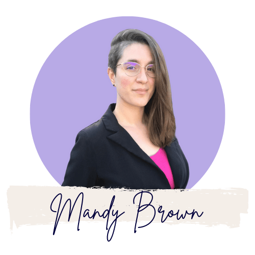 Mandy's pretty face and signature