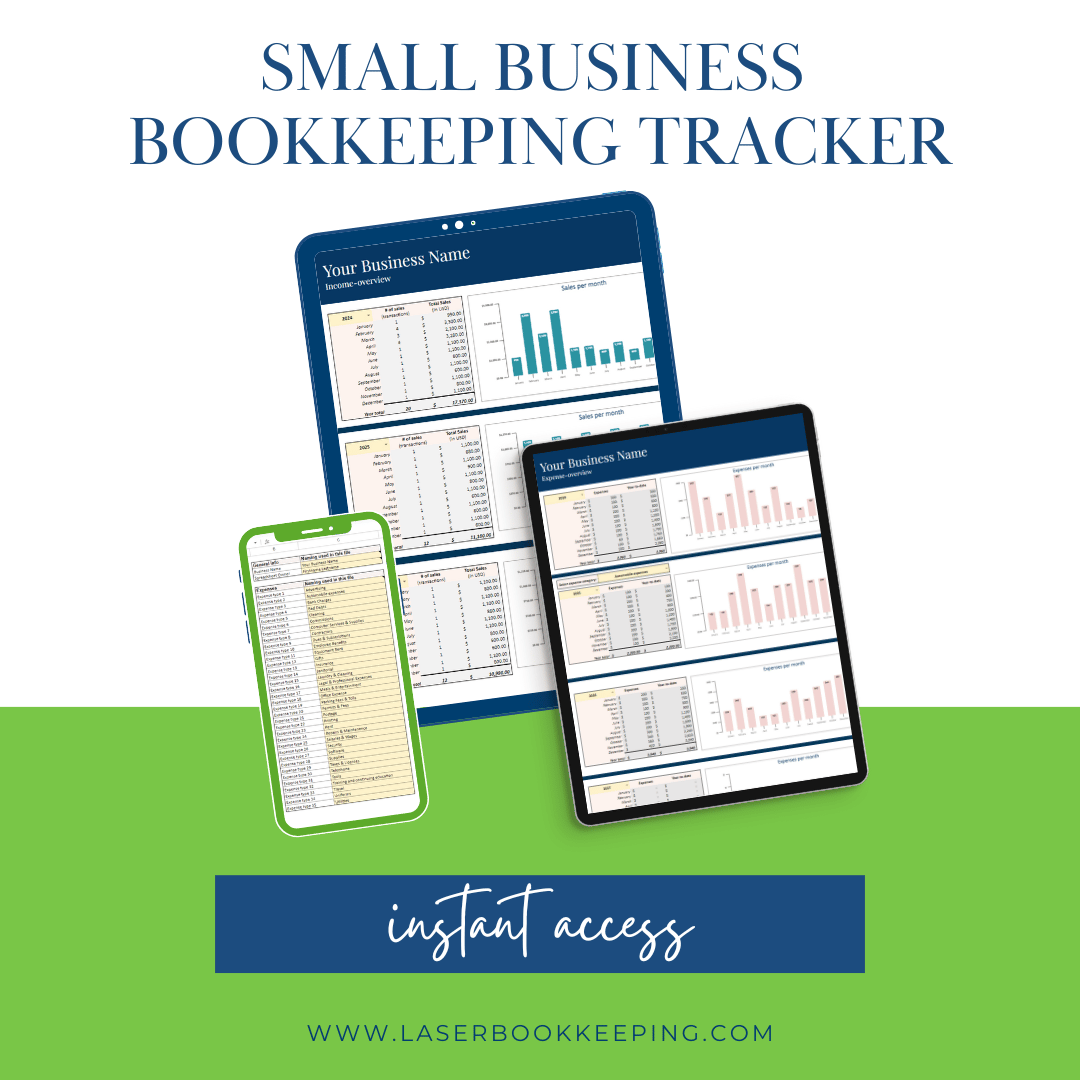Small Business Bookkeeping Tracker in Google Sheets