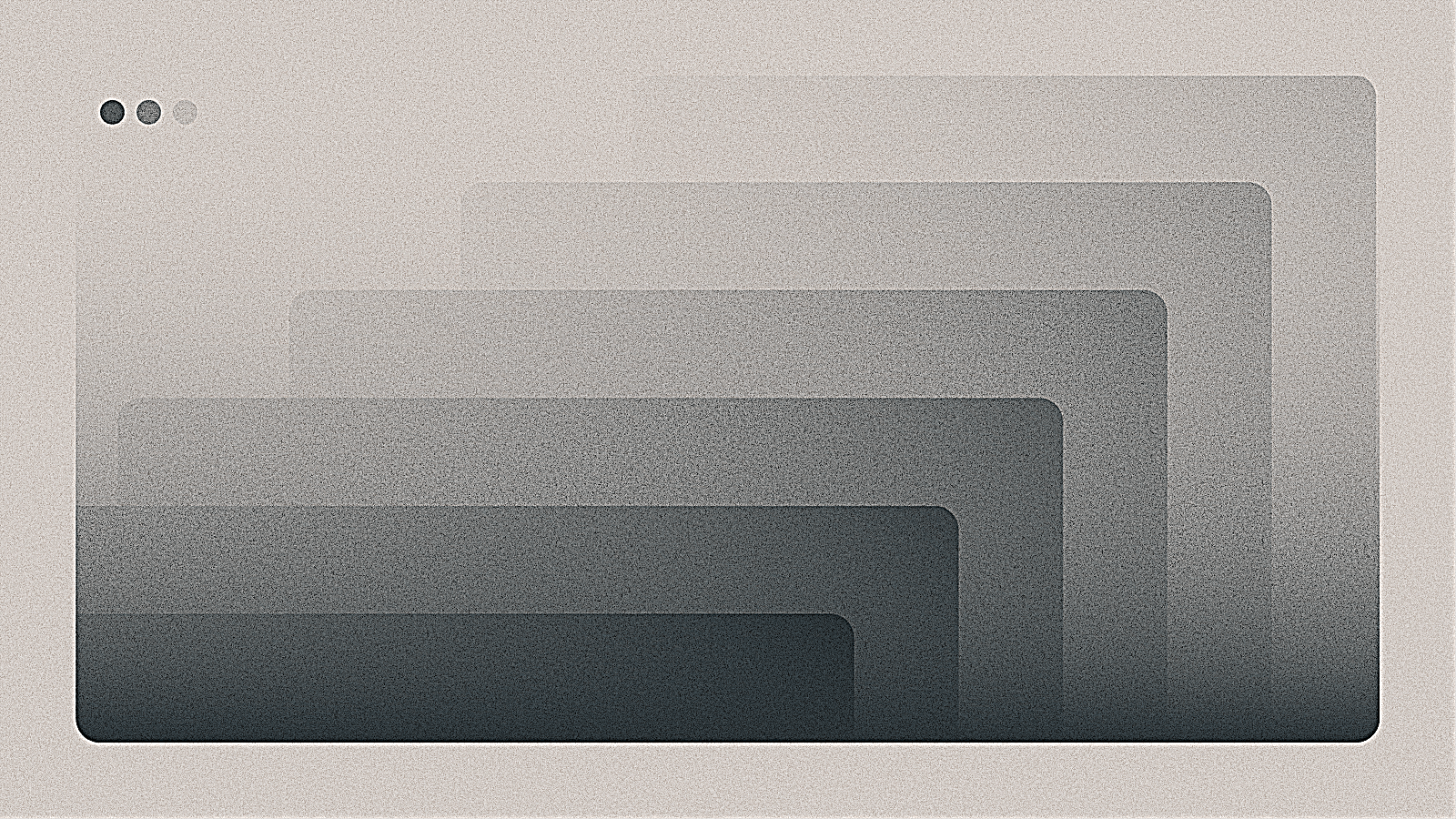 Abstracted, monochromatic design of a browser window with several tabs open within it.