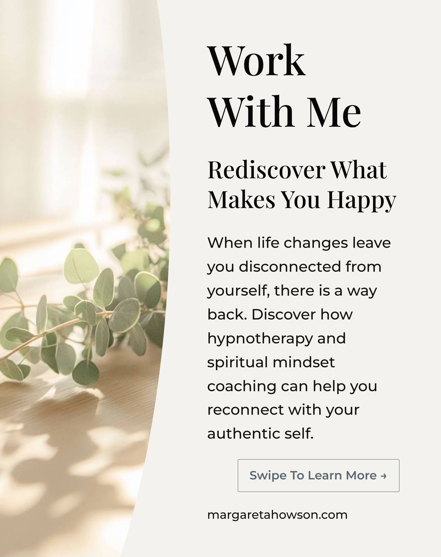 𝐇𝐞𝐥𝐩𝐢𝐧𝐠 𝐏𝐞𝐨𝐩𝐥𝐞 𝐨𝐧 𝐚 𝐑𝐨𝐚𝐝 𝐭𝐨 𝐁𝐞𝐭𝐭𝐞𝐫 𝐒𝐞𝐥𝐟

I’m Margareta a hypnotherapist and spiritual mindset coach, here for those navigating life changes or searching for something deeper.

I help people understand their feelings, emotions, move through old patterns, and reconnect with themselves especially when they’ve forgotten what makes them happy.

𝐇𝐞𝐫𝐞’𝐬 𝐡𝐨𝐰 𝐈 𝐜𝐚𝐧 𝐬𝐮𝐩𝐩𝐨𝐫𝐭 𝐲𝐨𝐮:

• Hypnotherapy
• Mindset Coaching
• Intuition Development
• Meditation & Self-Hypnosis
• Support Through Life Changes
• Life Path Discovery
• Spiritual Life Guidance
• Aura & Energy Charts & Past Life regression

All my posts are here to help you make sense of your own thoughts, feelings, and patterns.
They’re for those moments when something clicks and creates a change in how you see things, or how you see yourself.

They might help you:
• Learn to trust your own inner voice
• Notice the stories you’ve been carrying
• Understand why certain patterns keep repeating
• Feel less alone in what you’re going through
• Take a small step back to yourself
Take what you need. Come back any time.

For a no obligation consultation get in touch:

📧 hello@margaretahowson.com
🌐 margaretahowson.com
💬 Or send a DM

Sometimes a simple chat can open a door to something important.
If anything here speaks to you, I’d love to hear from you.

#wellness #mindsetmatters #hypnotherapy #spiritualgrowth #innerpeace #selflove #meditation #happiness #aurareading #lifecoach #holisticliving #spiritualawakening #hypnotherapist #lifeafterdivorce #newyou #startingover