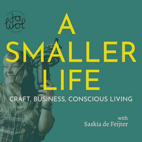 Cover art for episode 52 of A Smaller Life podcastt with host Saskia de Feijter