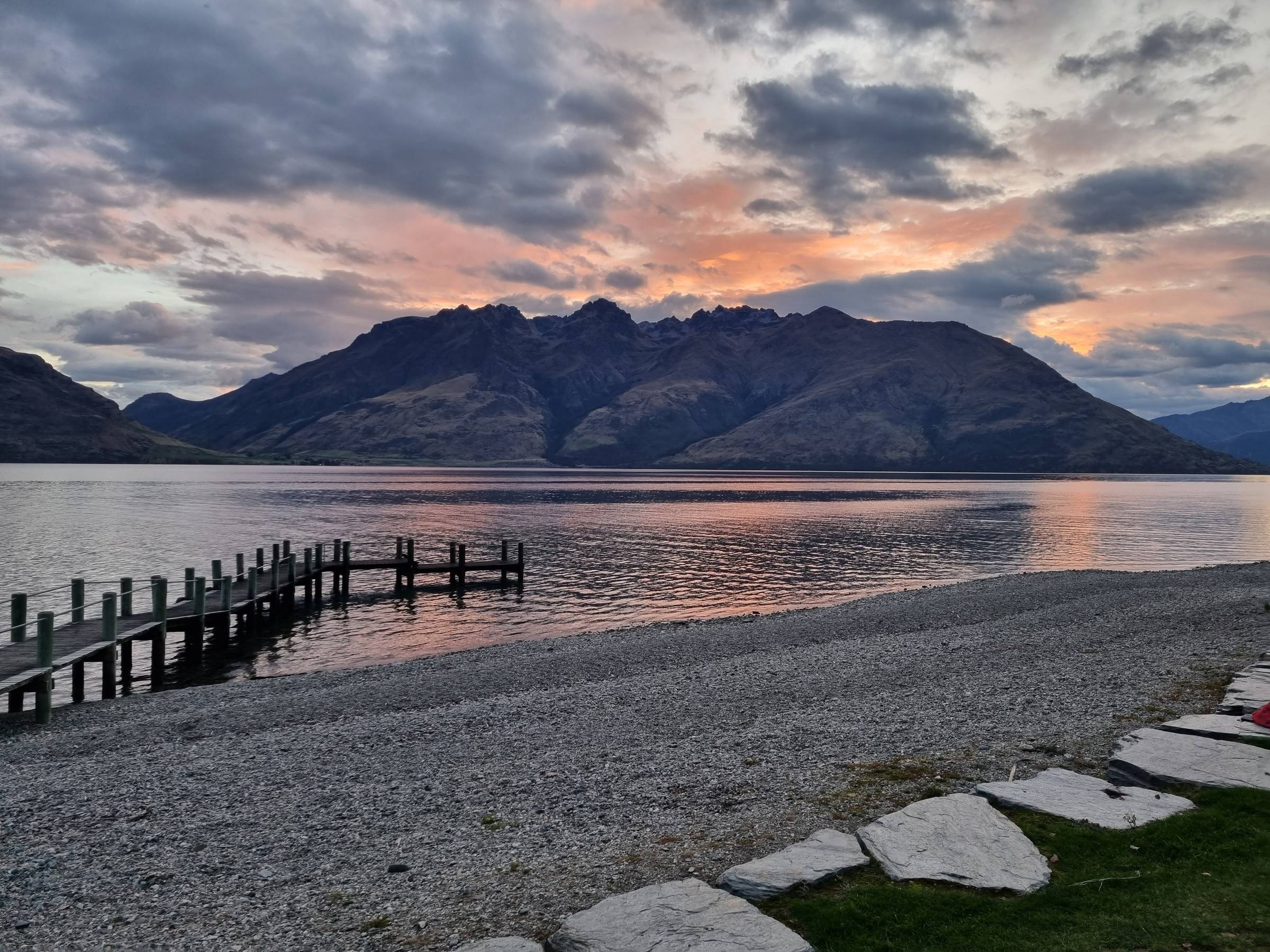 New Zealand pebble beach