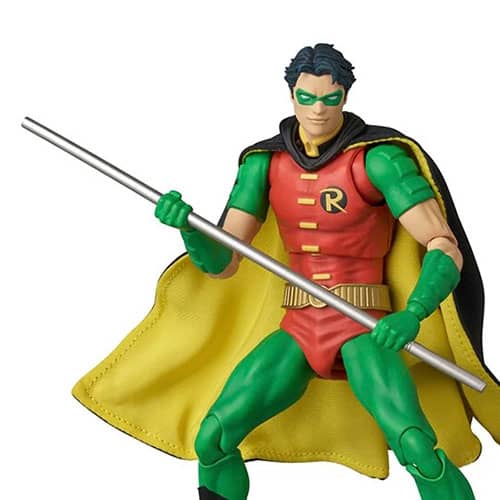 A product shot of the Medicom MAFEX Batman Hush Robin 