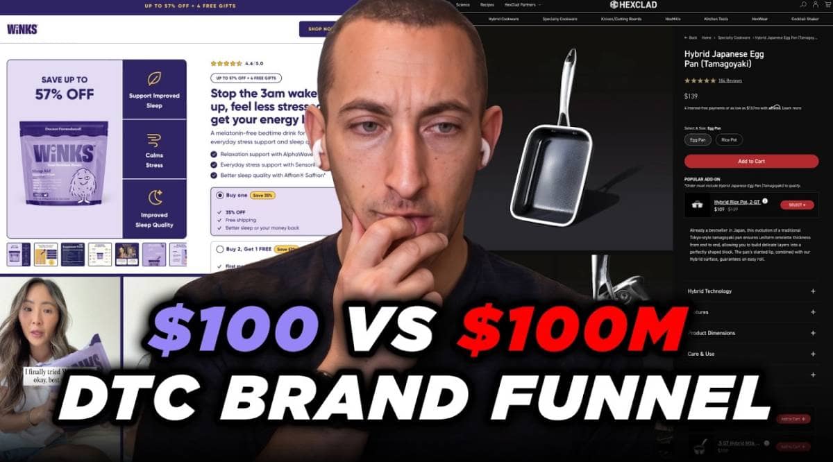 ​We Compare a $100 DTC Funnel vs a $100M DTC Funnel​