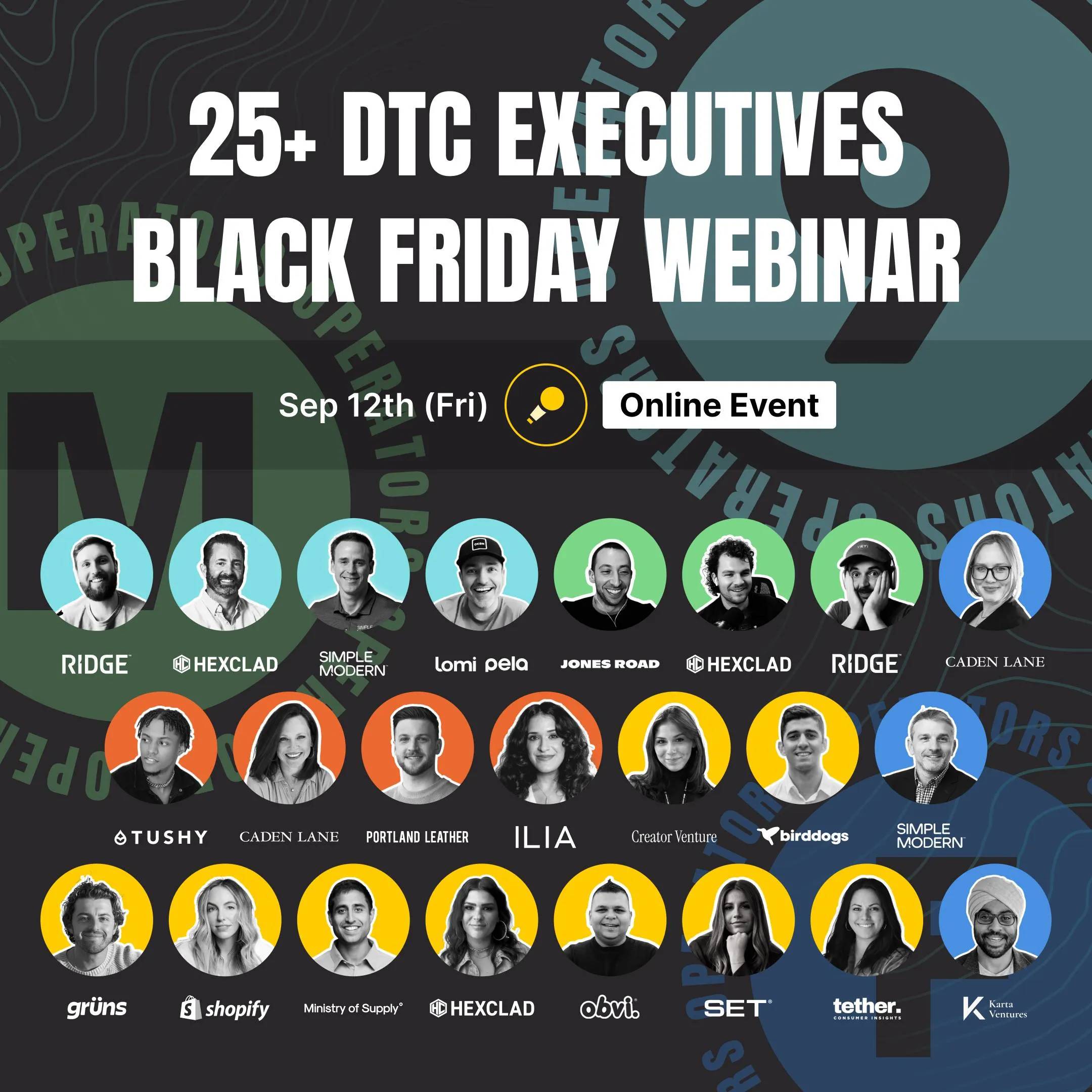 Black Friday Online Event Speakers