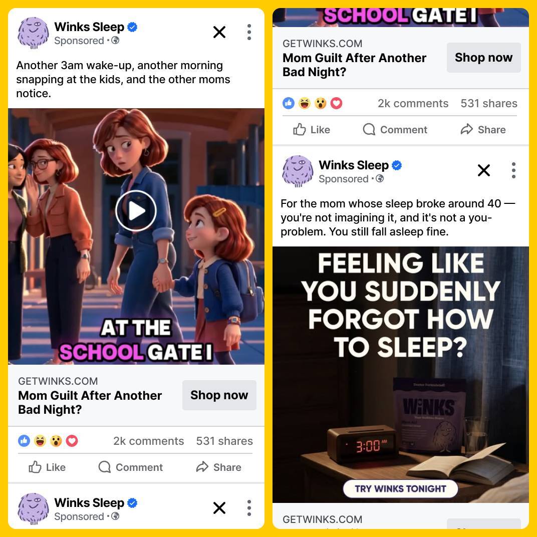 Winks Static + Animated Ads