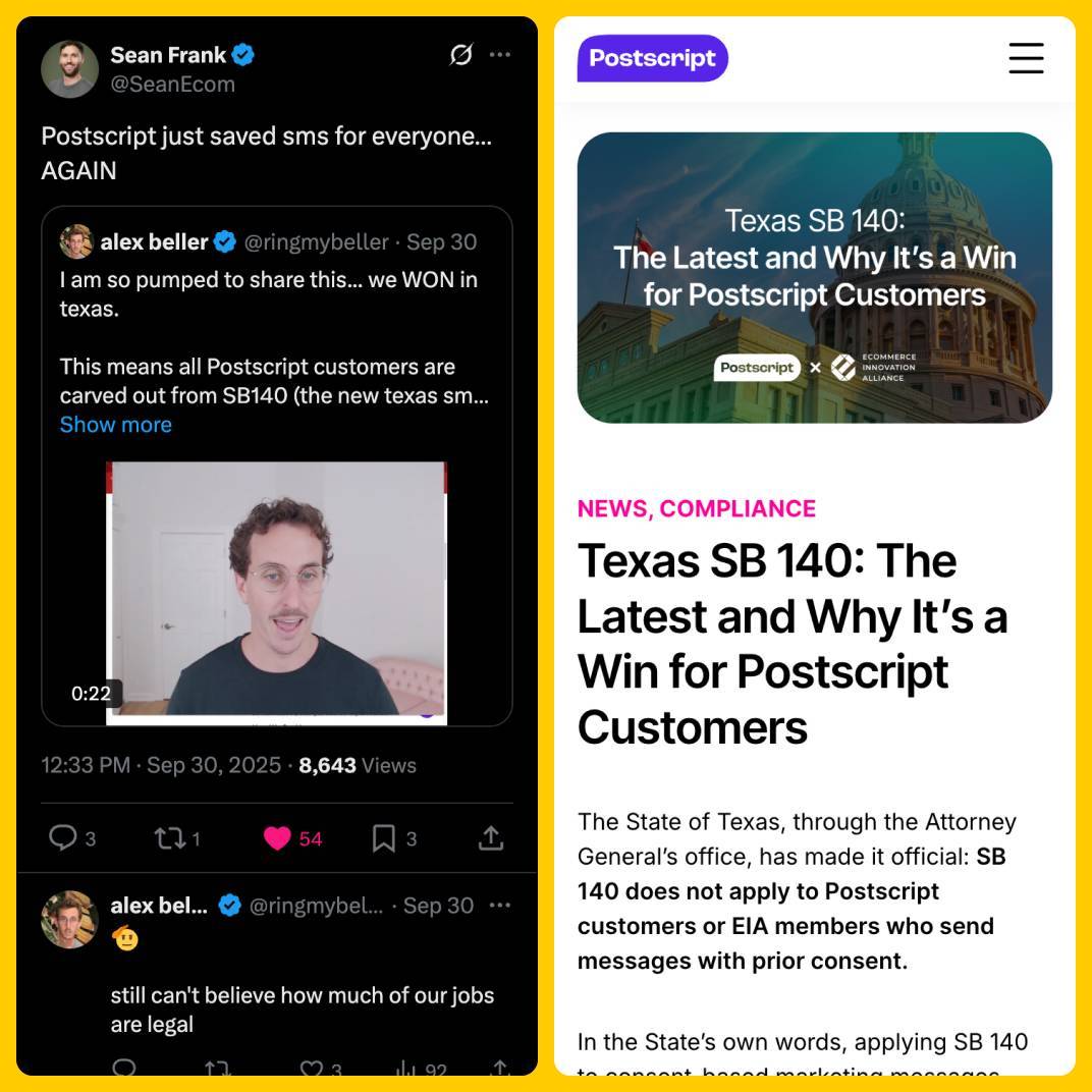 Postscript just saved SMS for everyone again