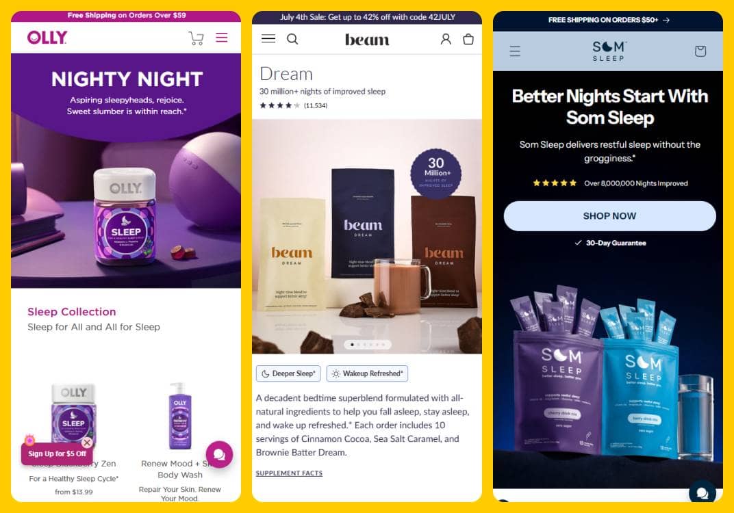 Sleep Category Competitors