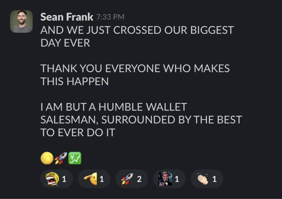 Sean Frank Biggest Day Ever
