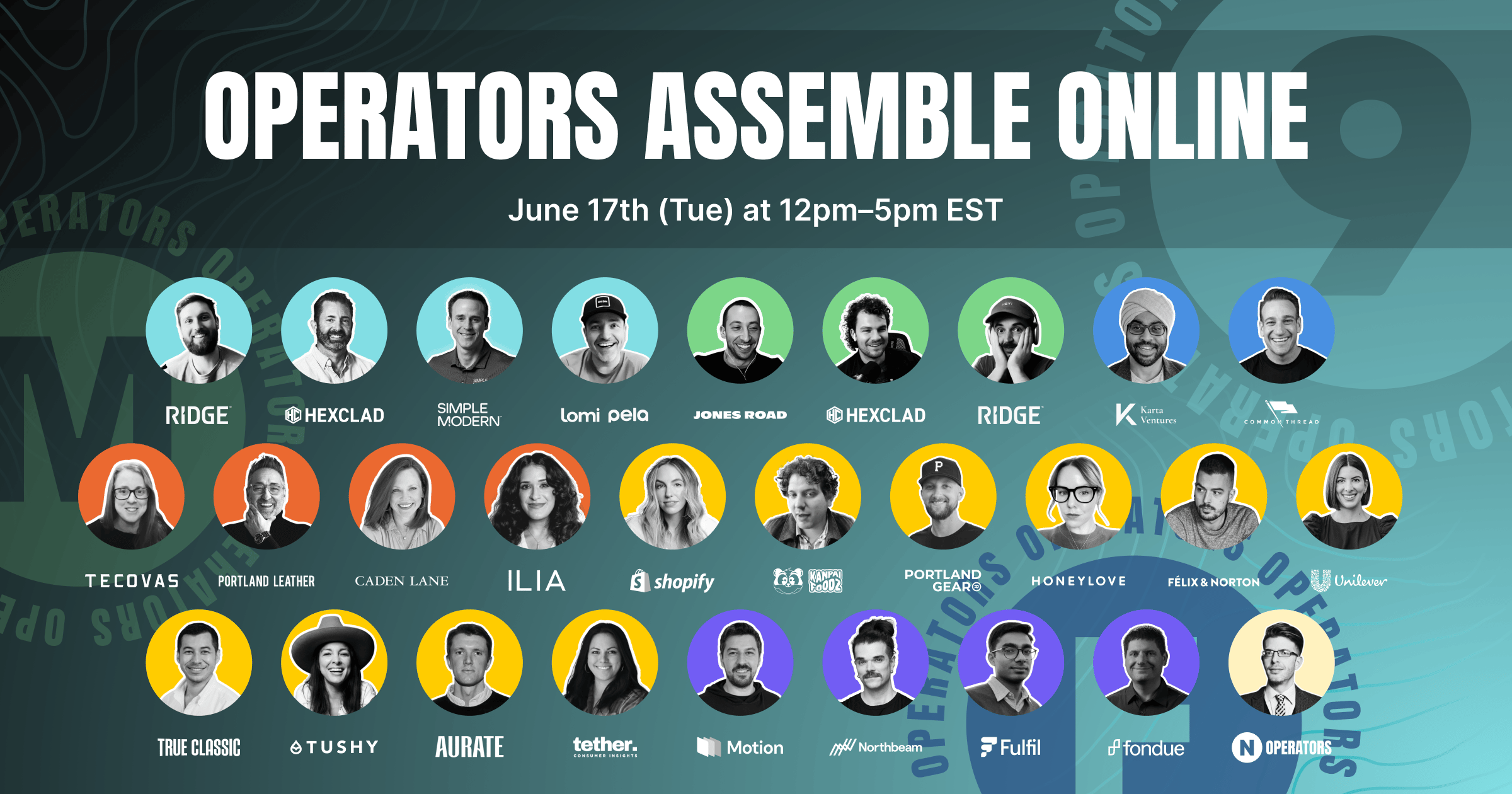Operators Assemble: Today’s Agenda