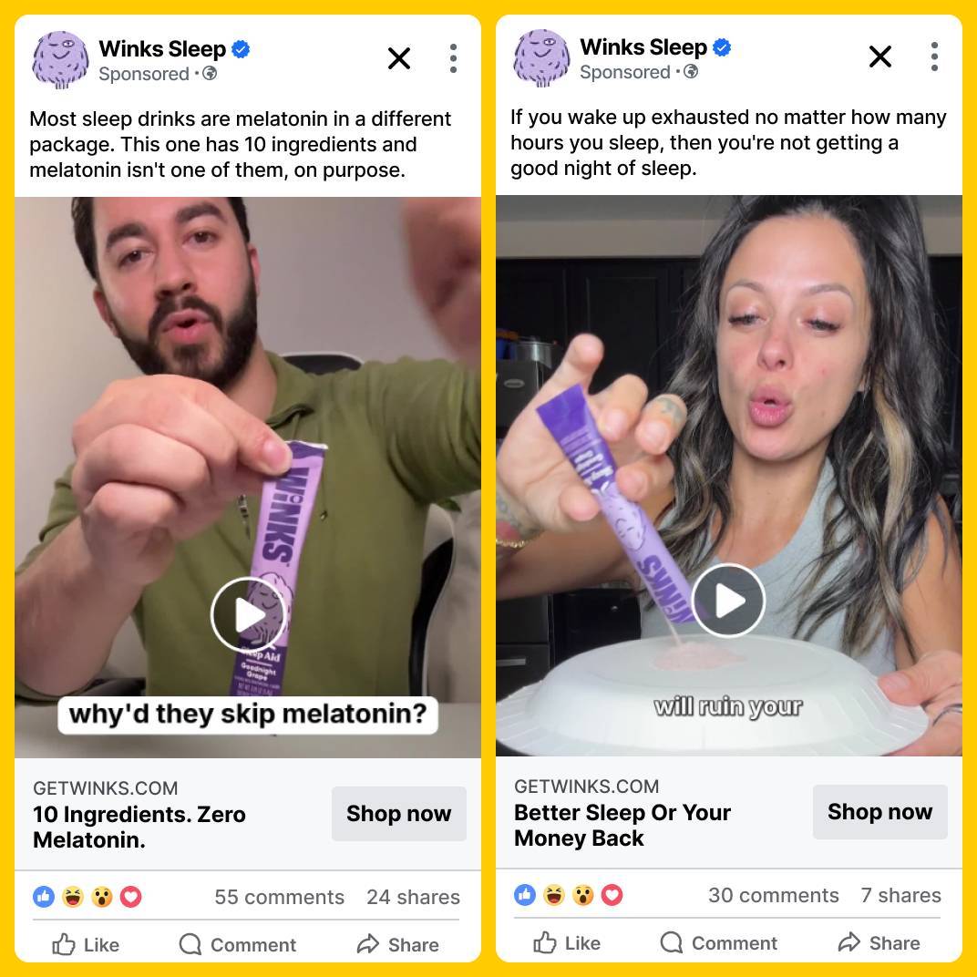 Winks UGC Meta Ads
