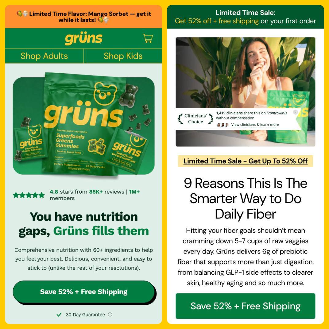 Gruns Meta Ads Diversity Landers