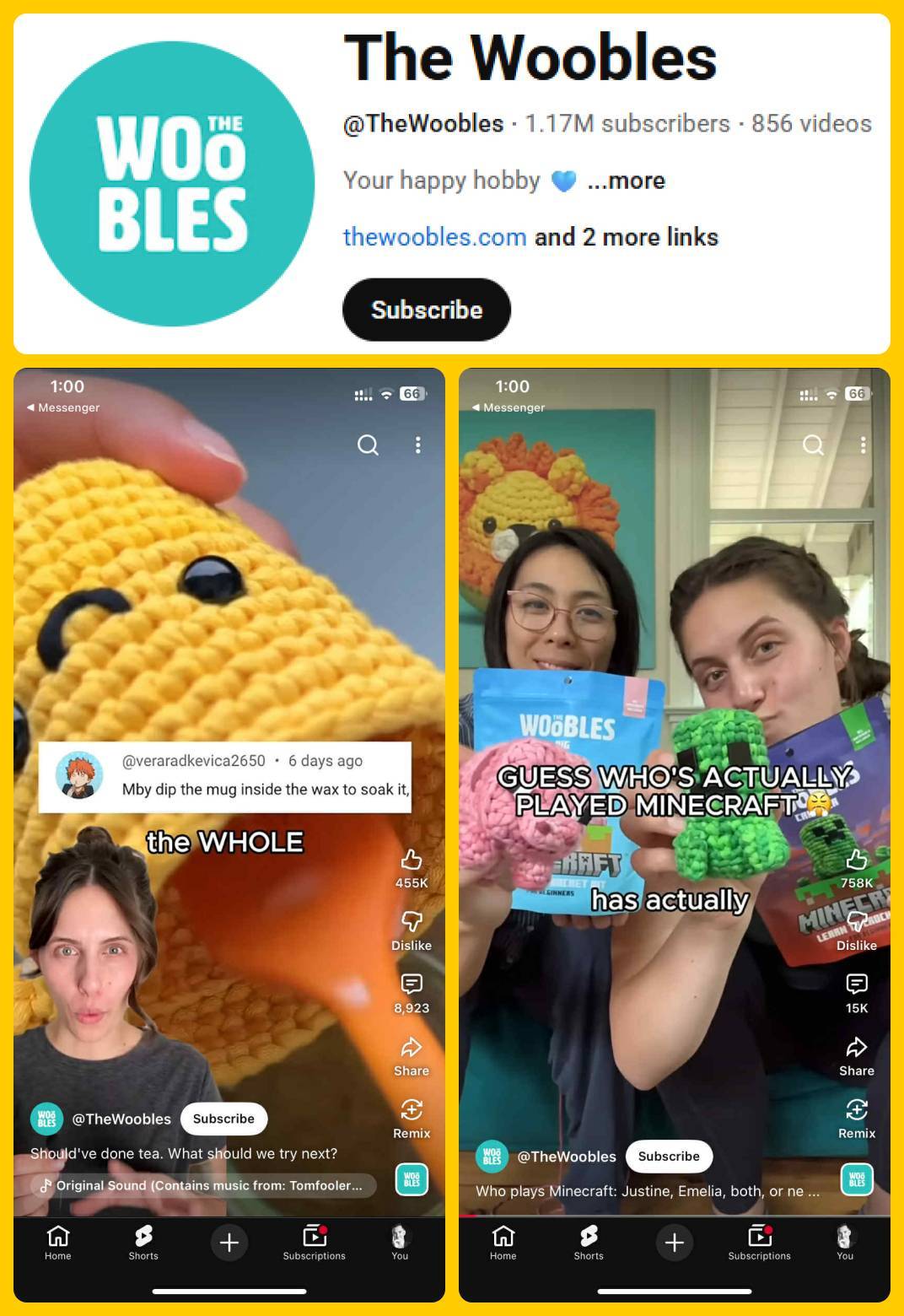 The Woobles YouTube Posts