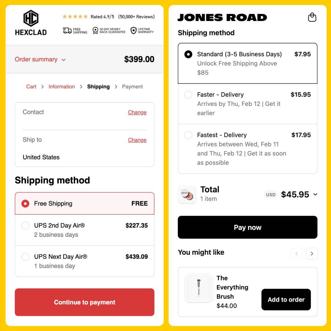 HexClad Shipping Options