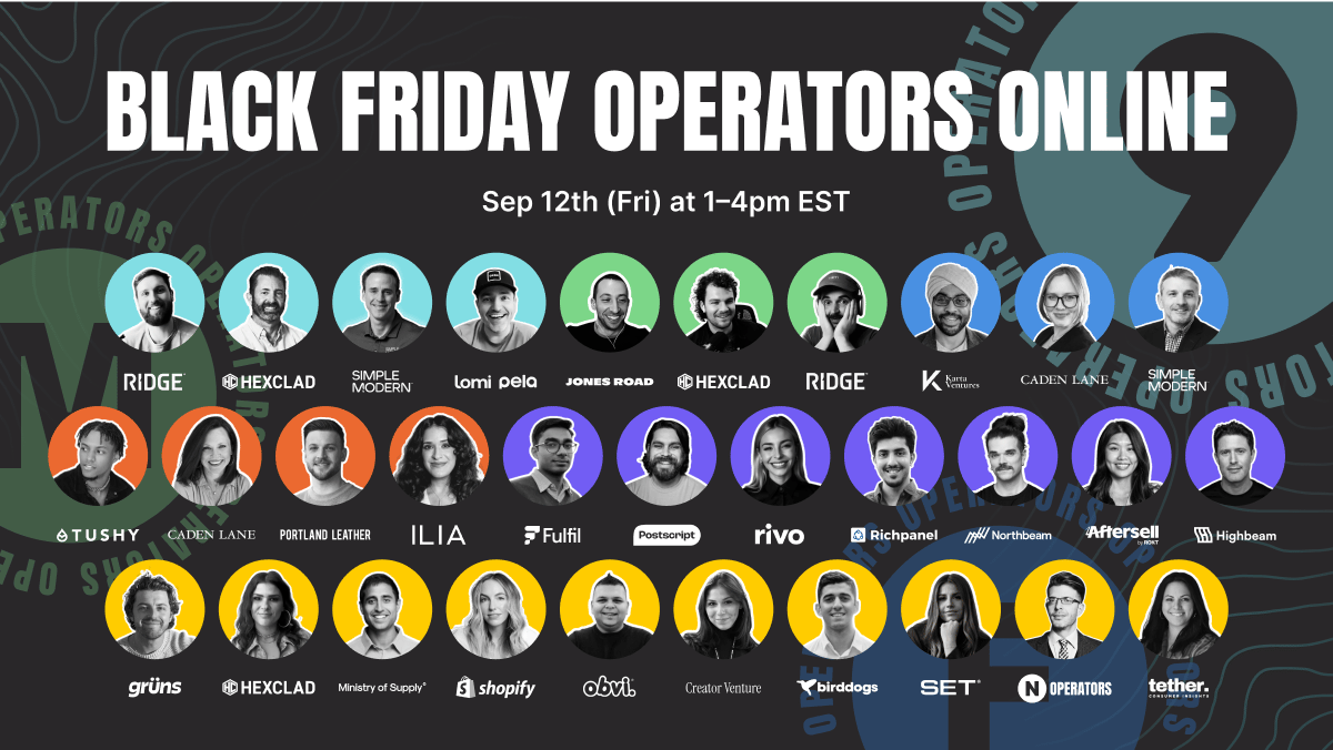 Operators Black Friday Online Event