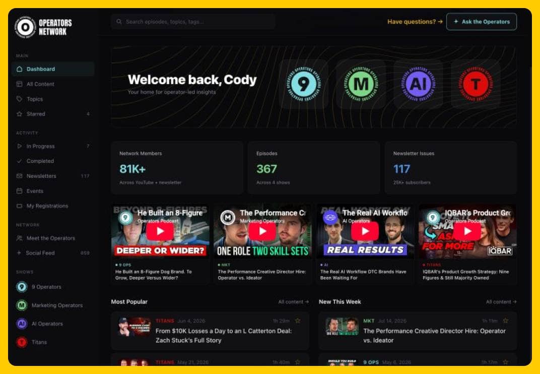 Cody Operators Portal