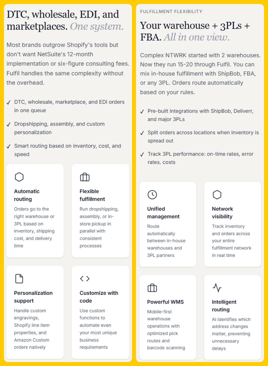 Fulfil Features